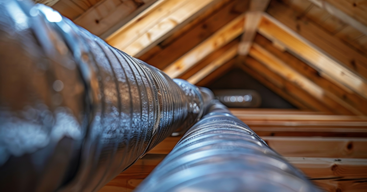 Air ducts in attic.