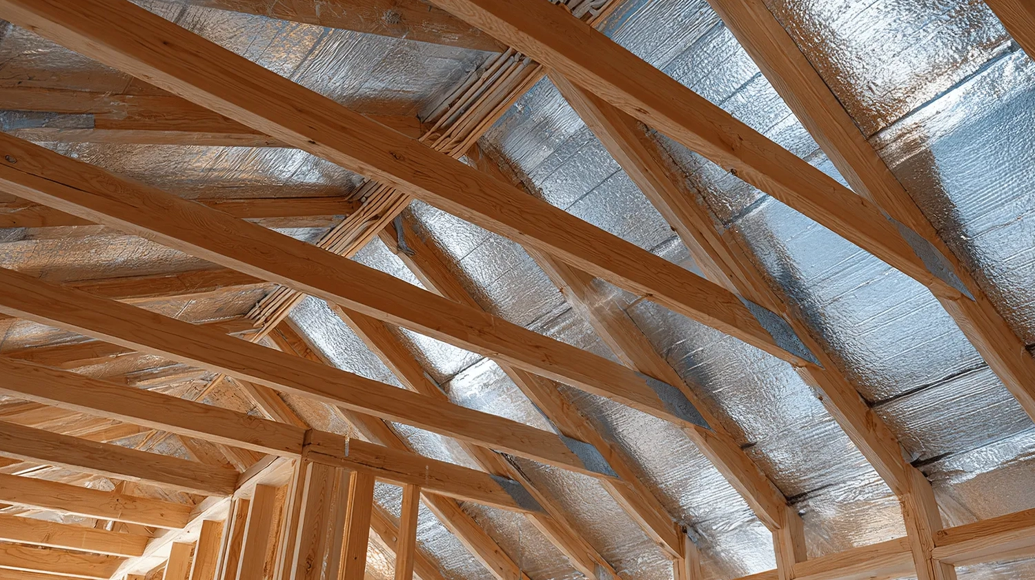 Radiant barrier installed in the attic of a San Antonio home