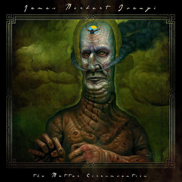 gross flesh worm man against putrid clouds