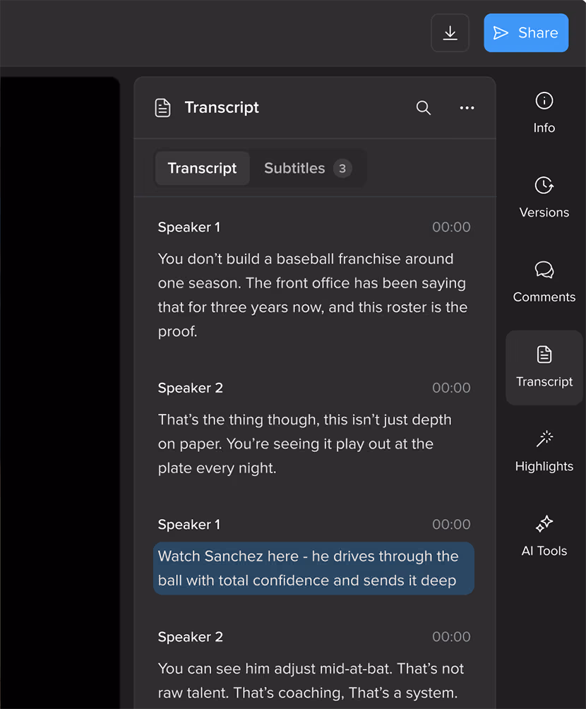 AI transcripts