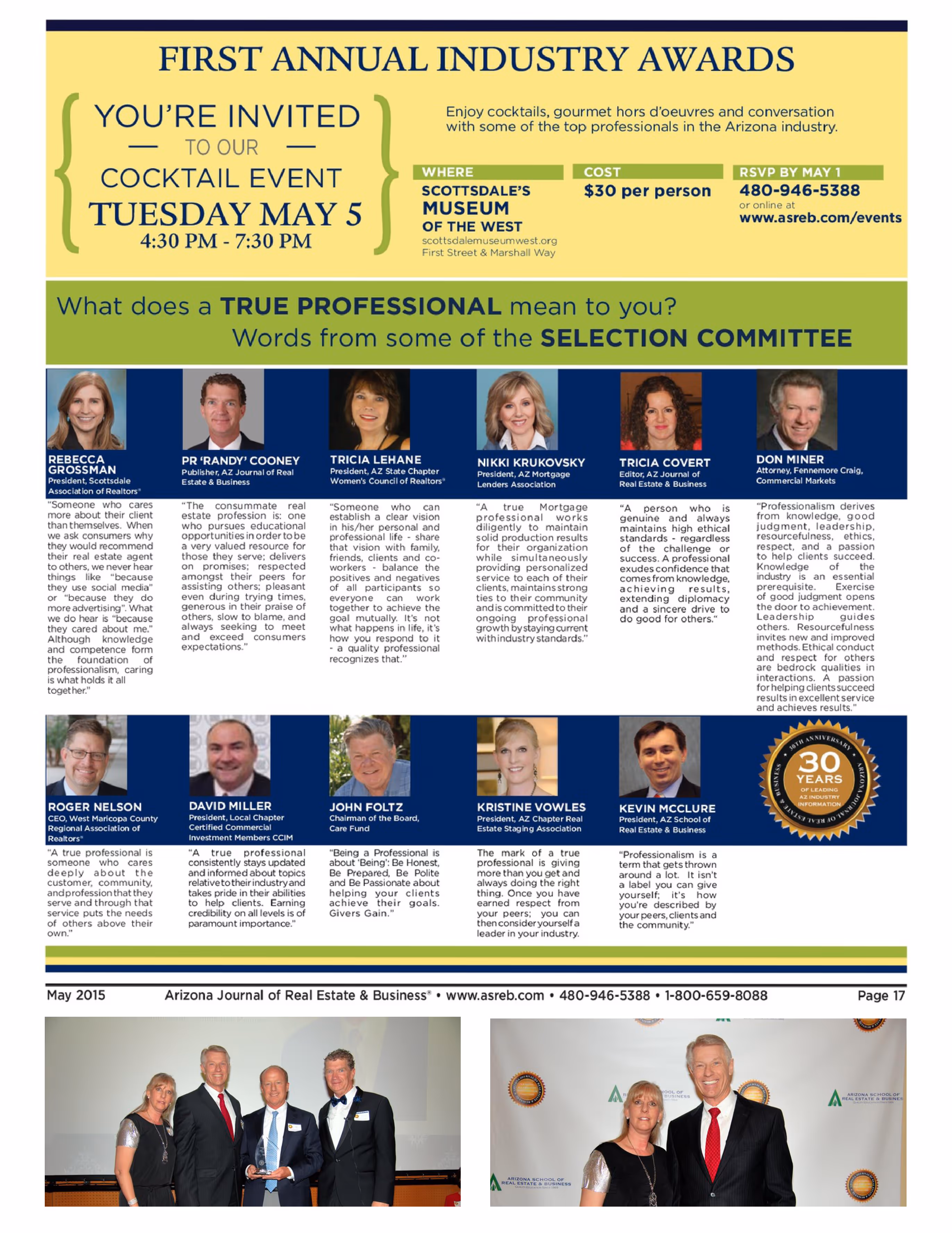 Kristine Vowles, the CEO of The Luxury Look - Real Estate and Business First Annual Industry Awards