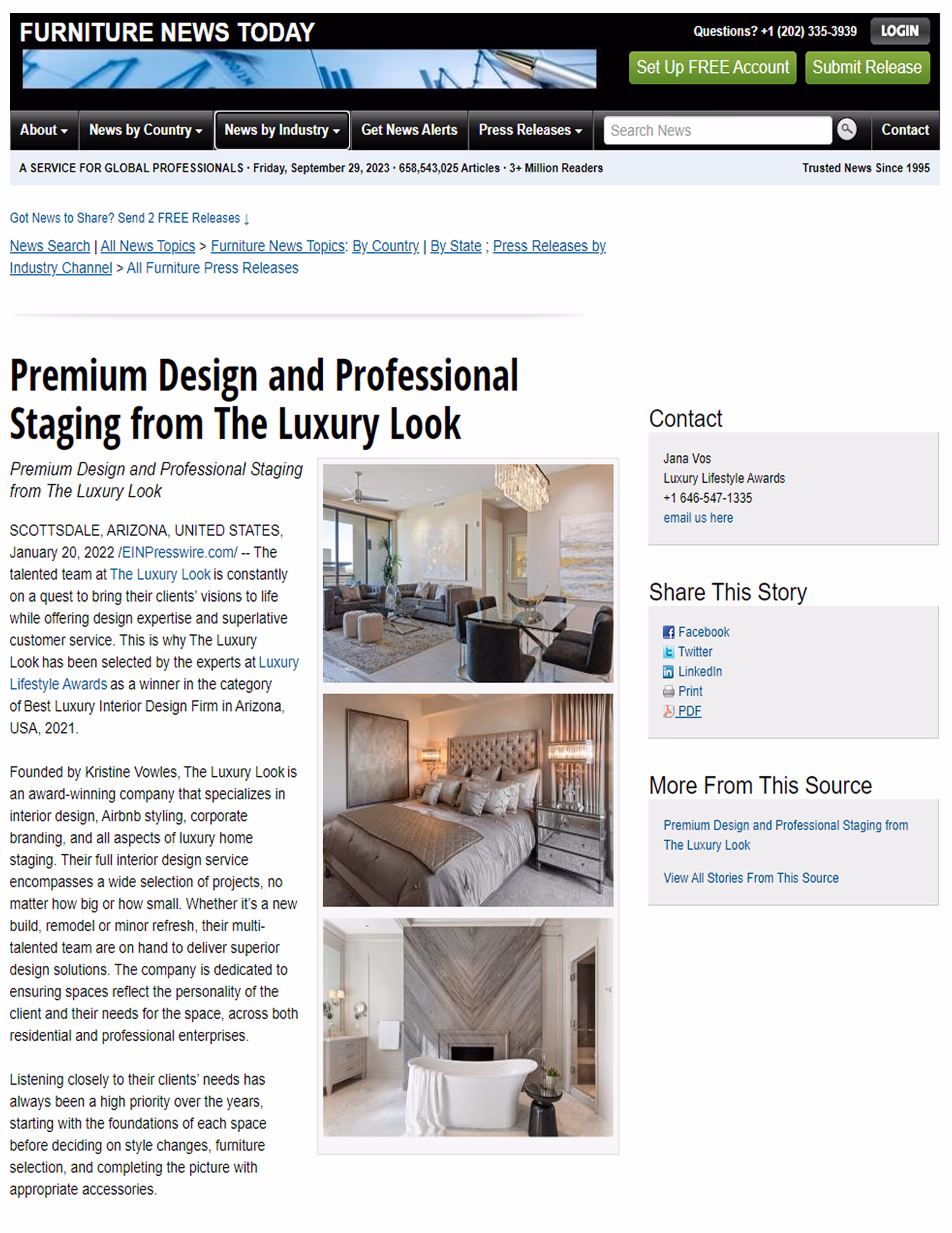 The Luxury Look - Feature on Construction News Today