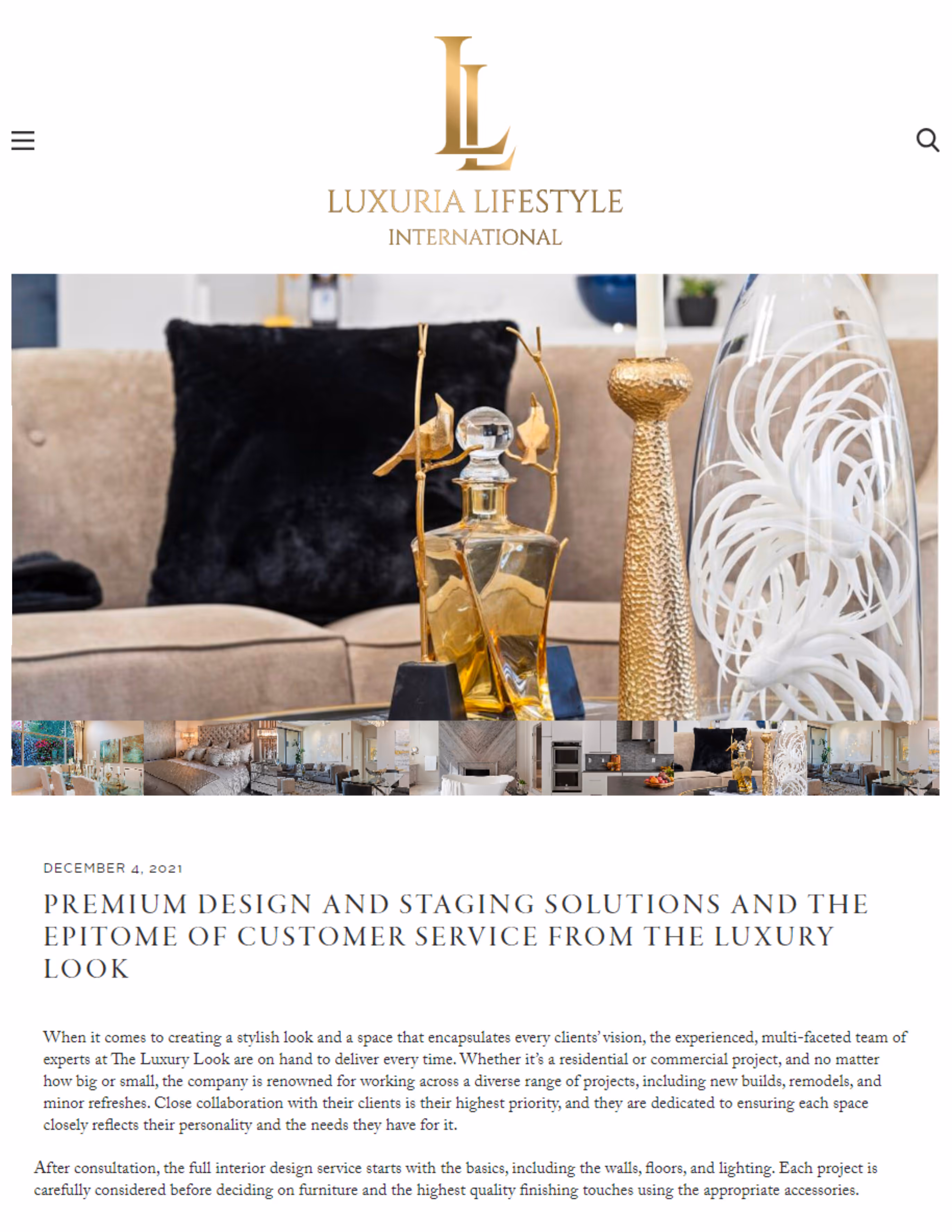 The Luxury Look - Luxuria Lifestyle International Release