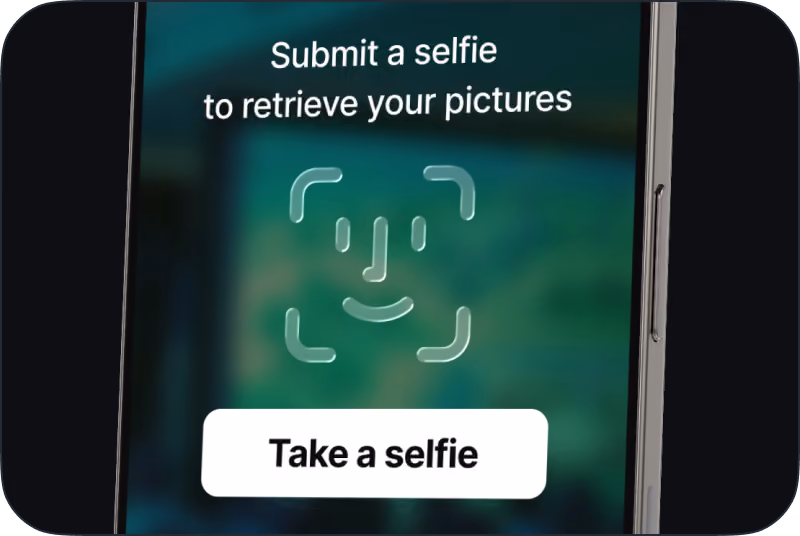 They scan a QR Code to activate facial recognition