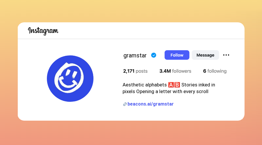 Letter Instagram Bios design