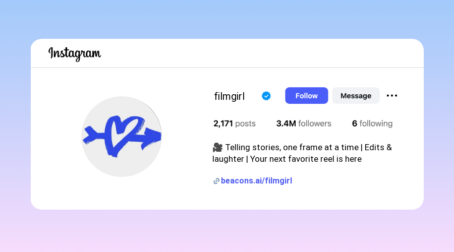 Instagram Bios for Video Creators ideas and examples