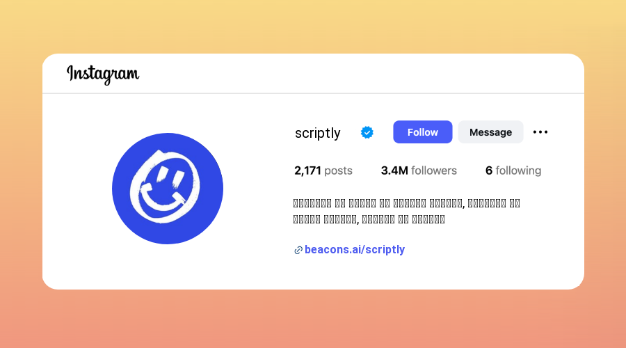 Cursive Instagram Bios design