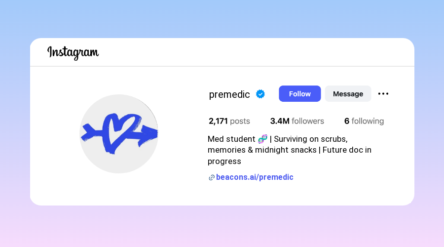 Medical Instagram Bios for College Students design
