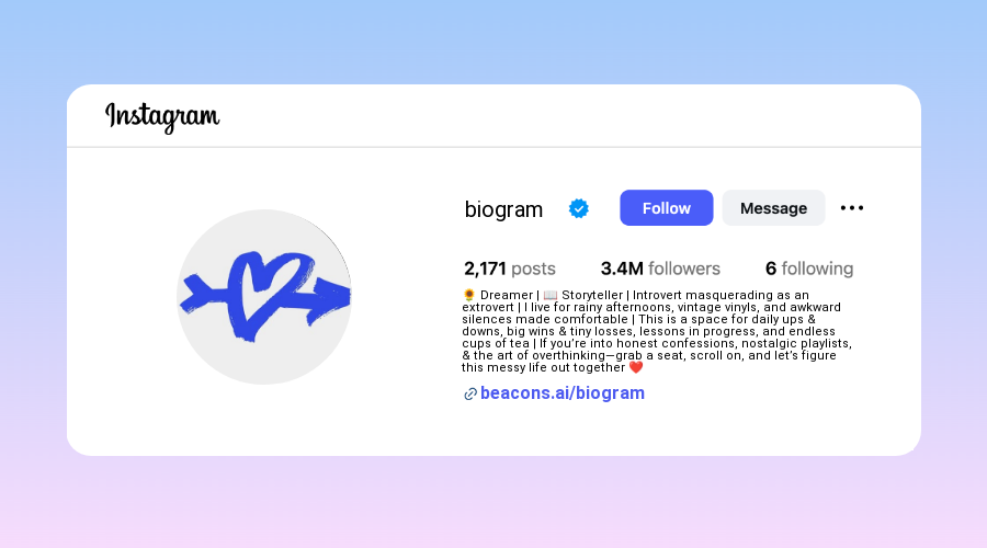 Long Instagram Bios samples