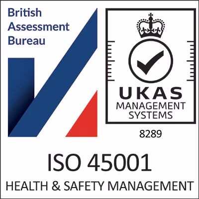 ISO 45001 労働安全衛生認証バッジ