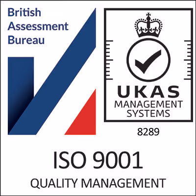 ISO 9001 quality management certification badge