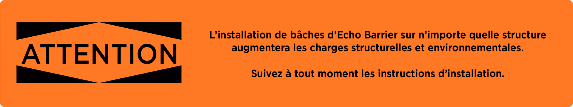 Banner informativo Echo Barrier per il corretto montaggio della barriera - Francese