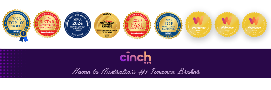 Award badges: MPA Top 100 Brokers 2023, No. 1; Australian Broker 5-Star Mortgage Innovators 2024; MFAA Excellence Awards 2024 Finance Broker Business Award, state winner; Australian Broking Awards 2023 Diversified Brokerage of the Year, winner; Australian Broker Fast Brokerages 2023; MPA Top Mortgage Employers 2023; WeMoney 2023 award winner in three categories