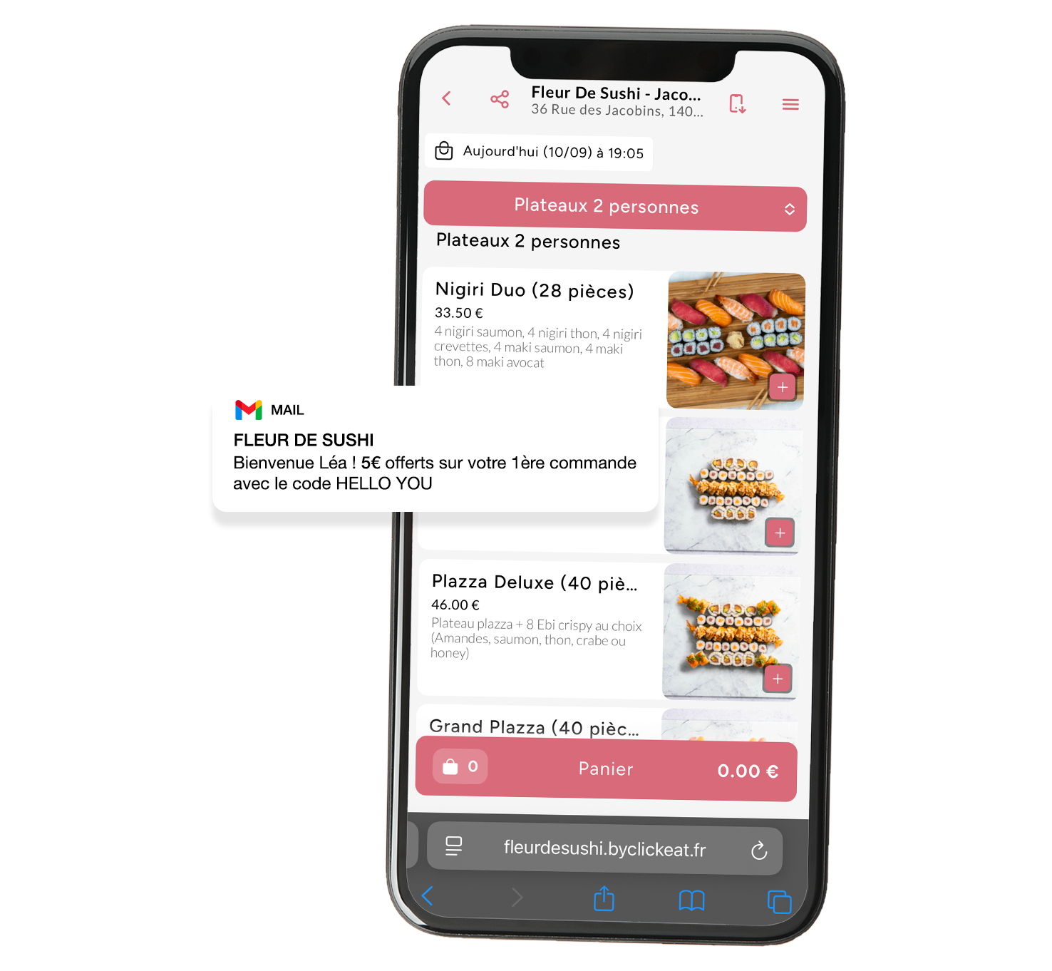 Module de commande en ligne pour restaurant