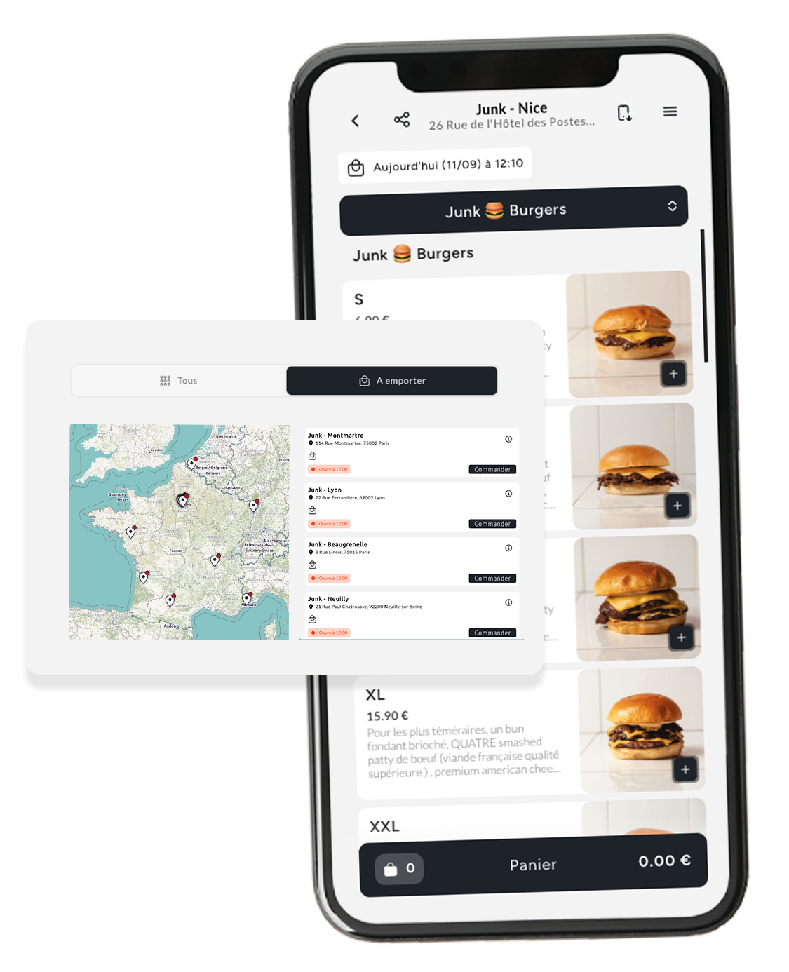 Module de commande en ligne pour chaîne de restaurants avec formule