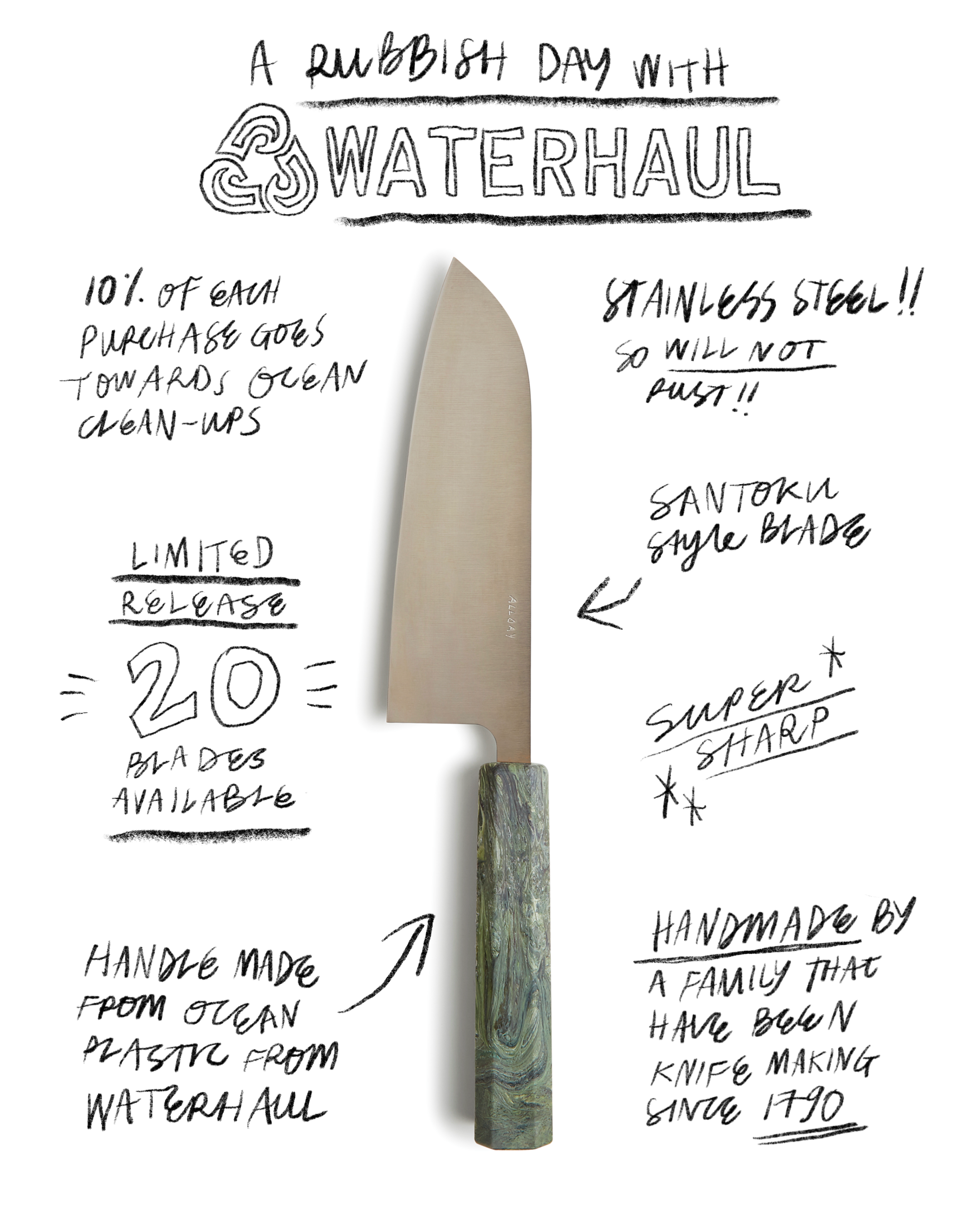 All Day Goods Santoku Knife