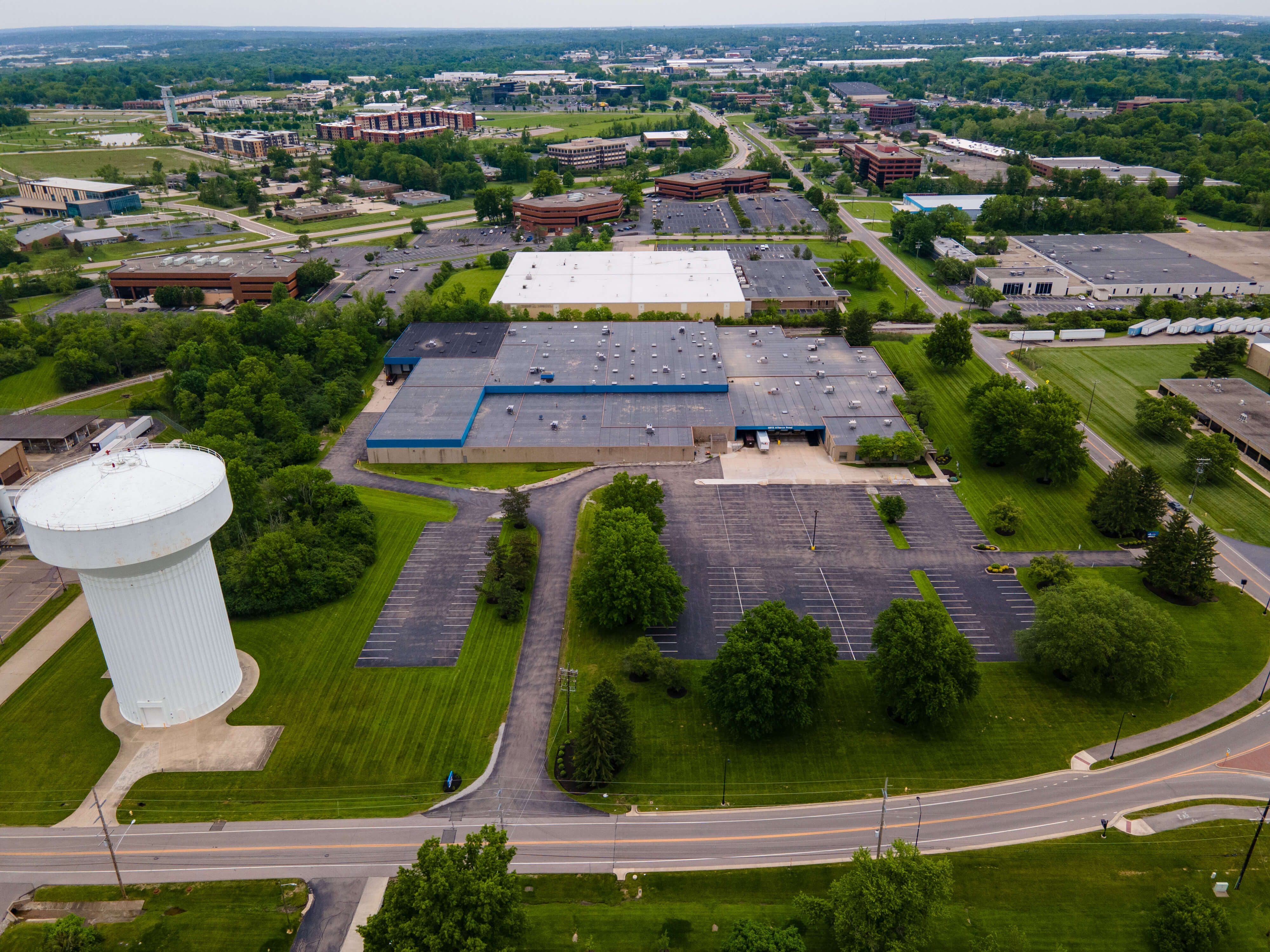 Aerial view of Lahlouh Blue Ash Ohio Facility.