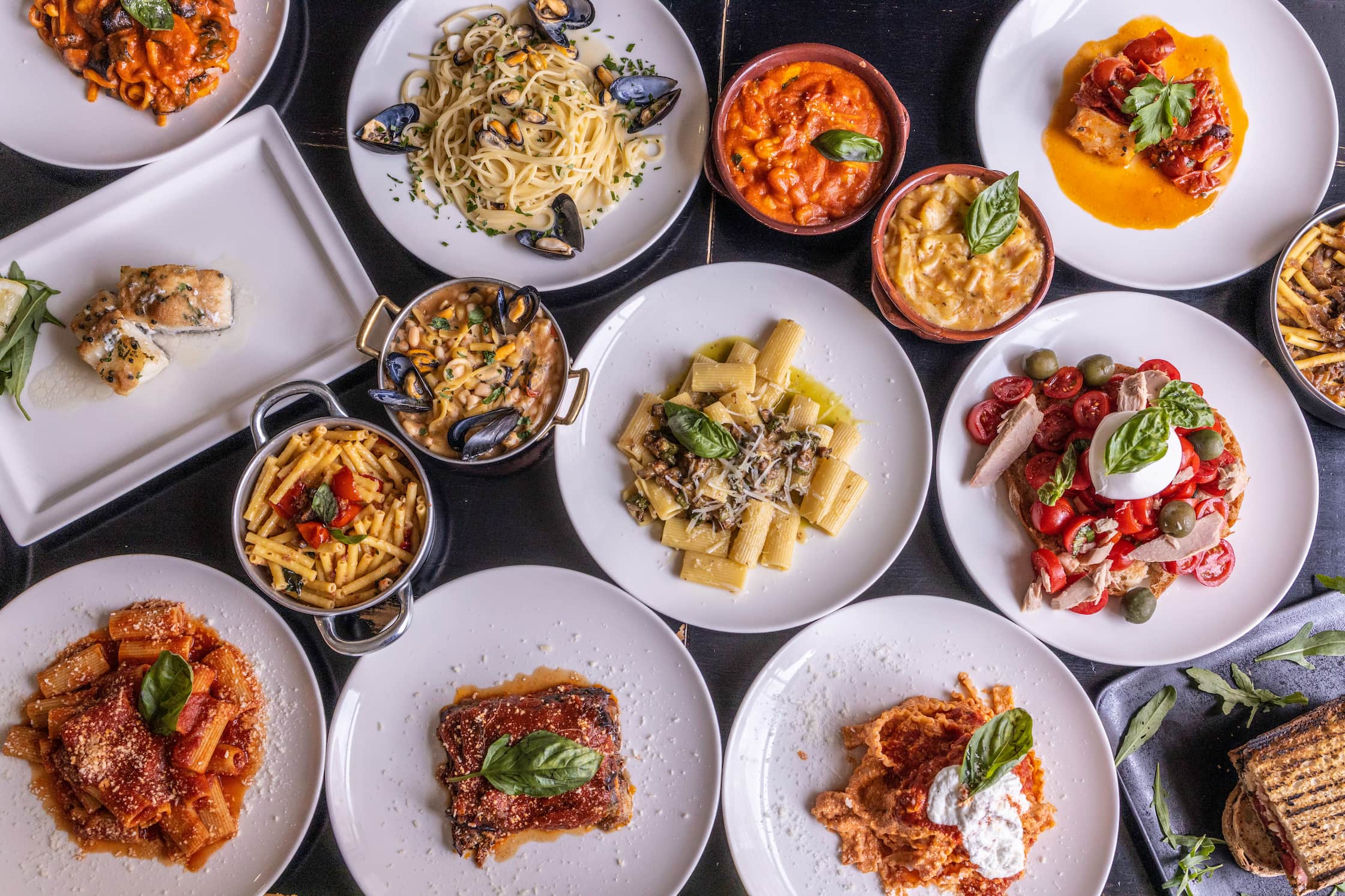 An assortment of food.