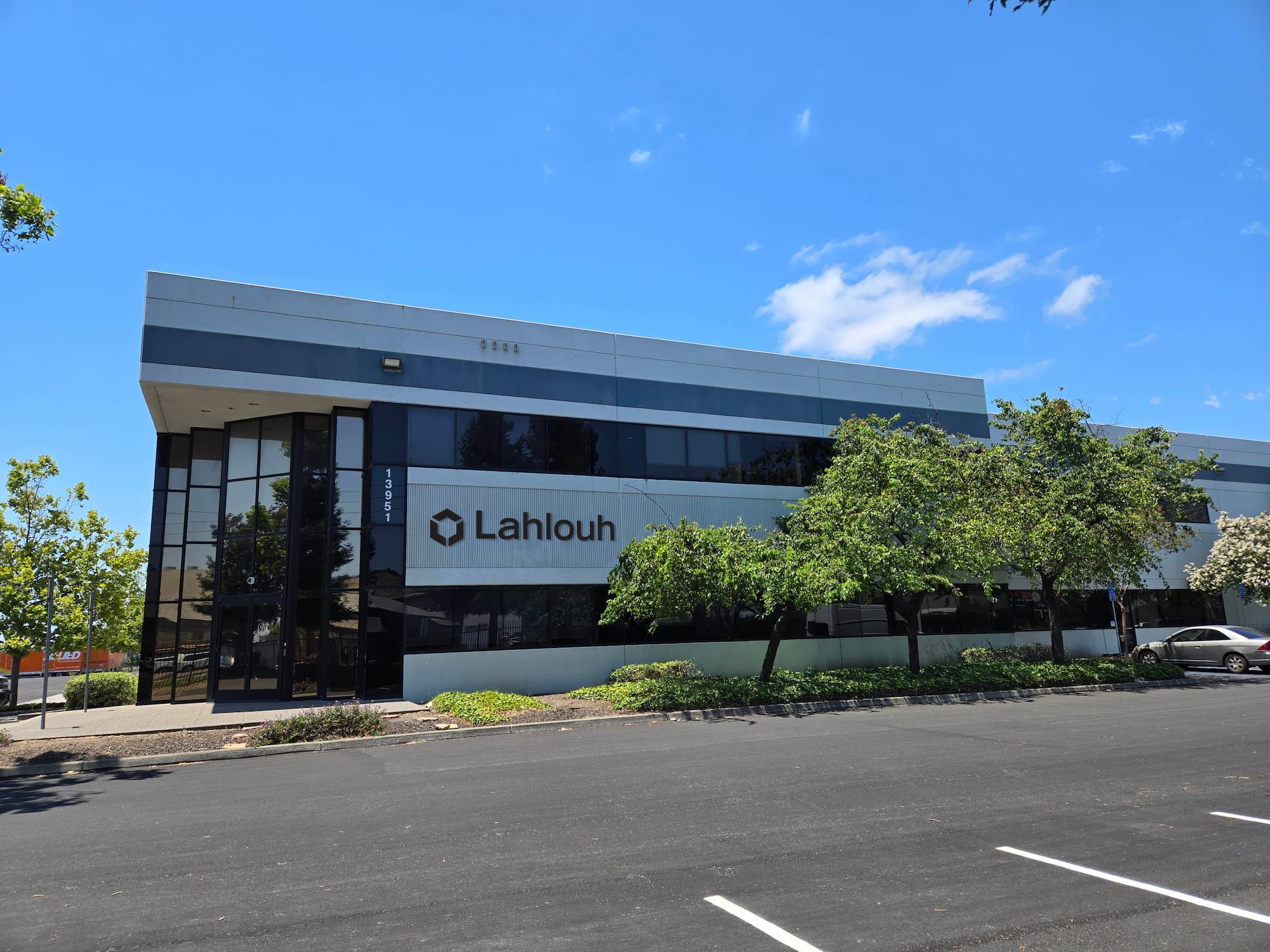 The exterior of Lahlouh’s San Leandro, California, facility.