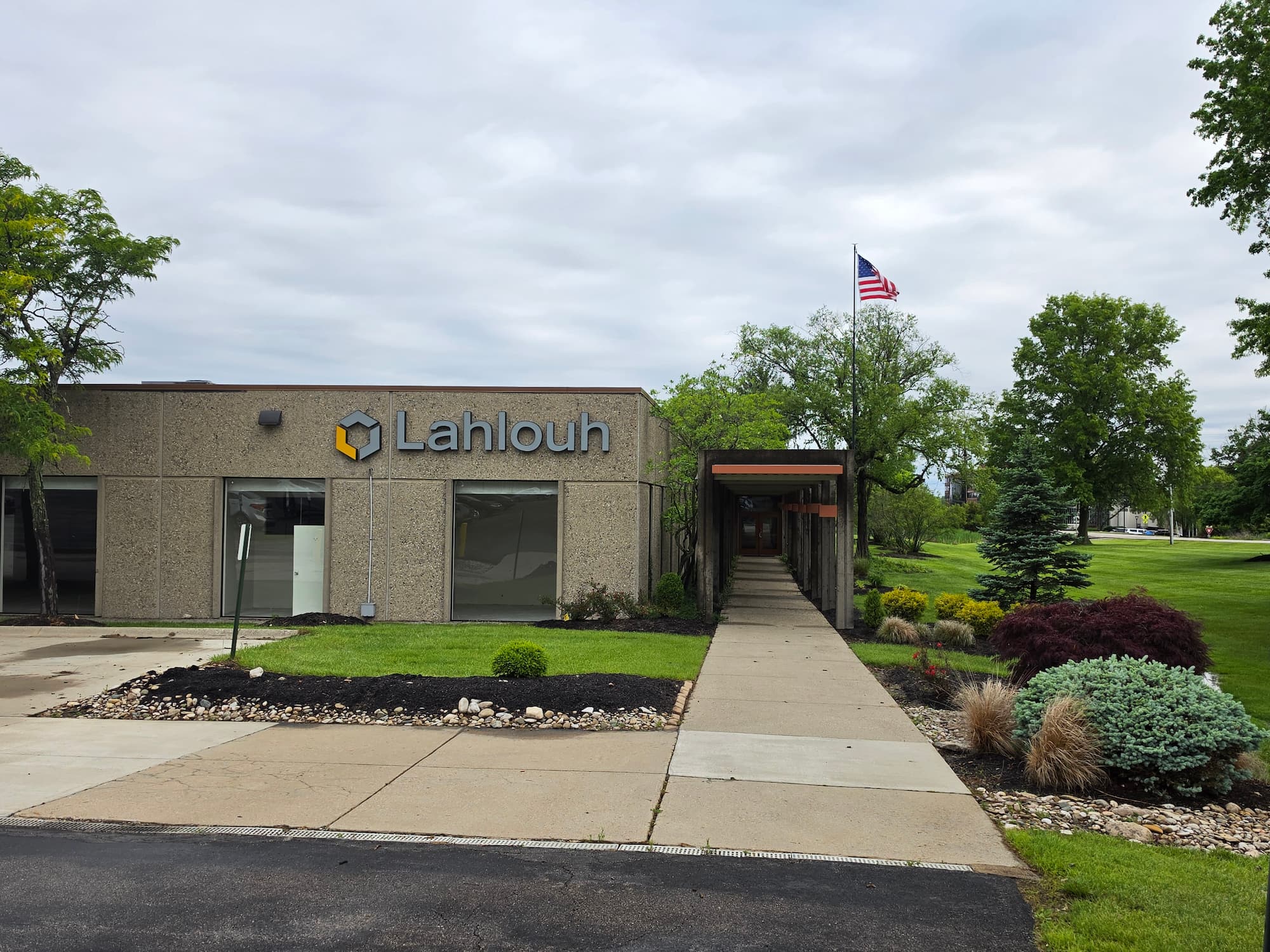 The exterior of Lahlouh's Blue Ash, Ohio facility.