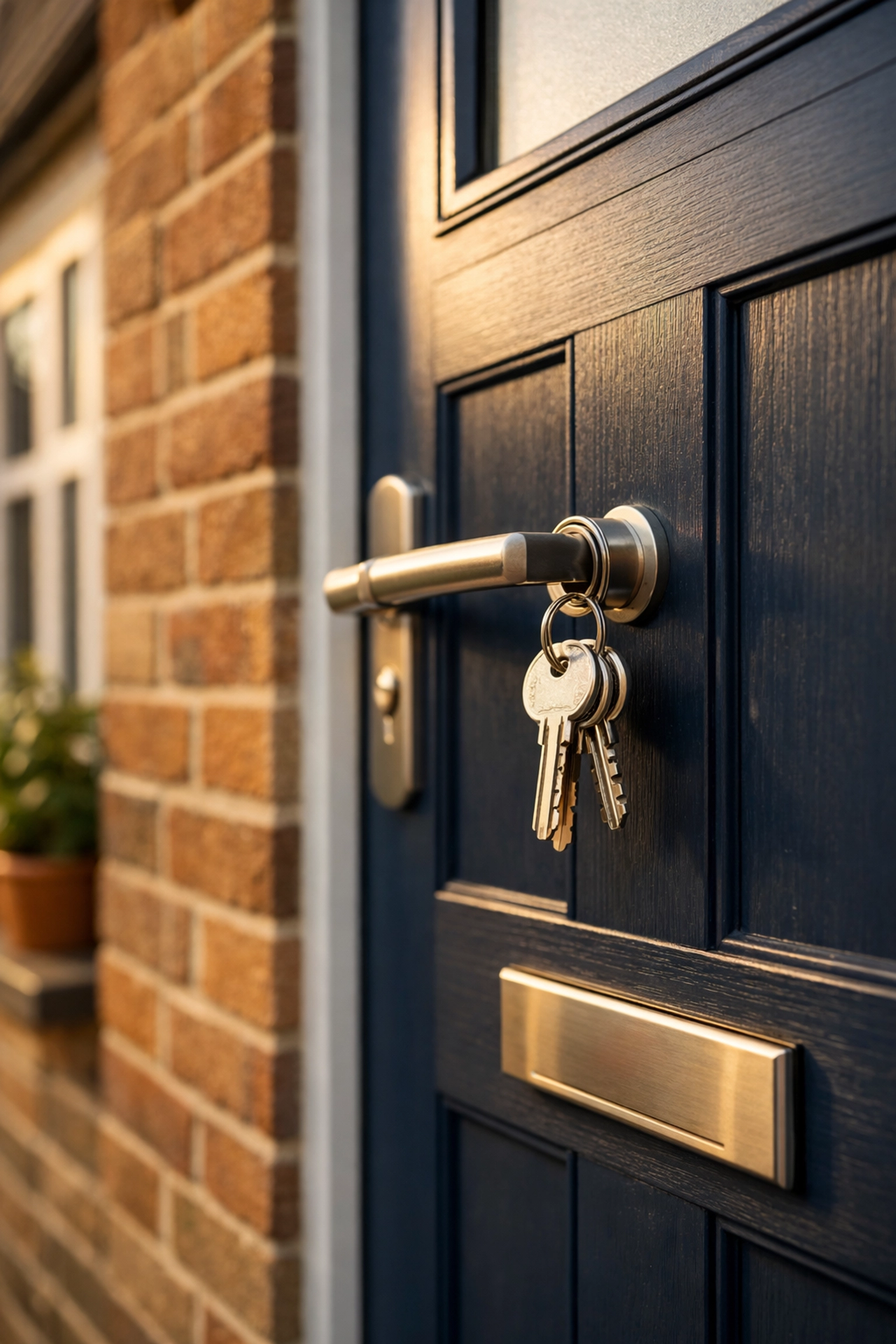 Keys in front door representing landlord owner occupation possession ground
