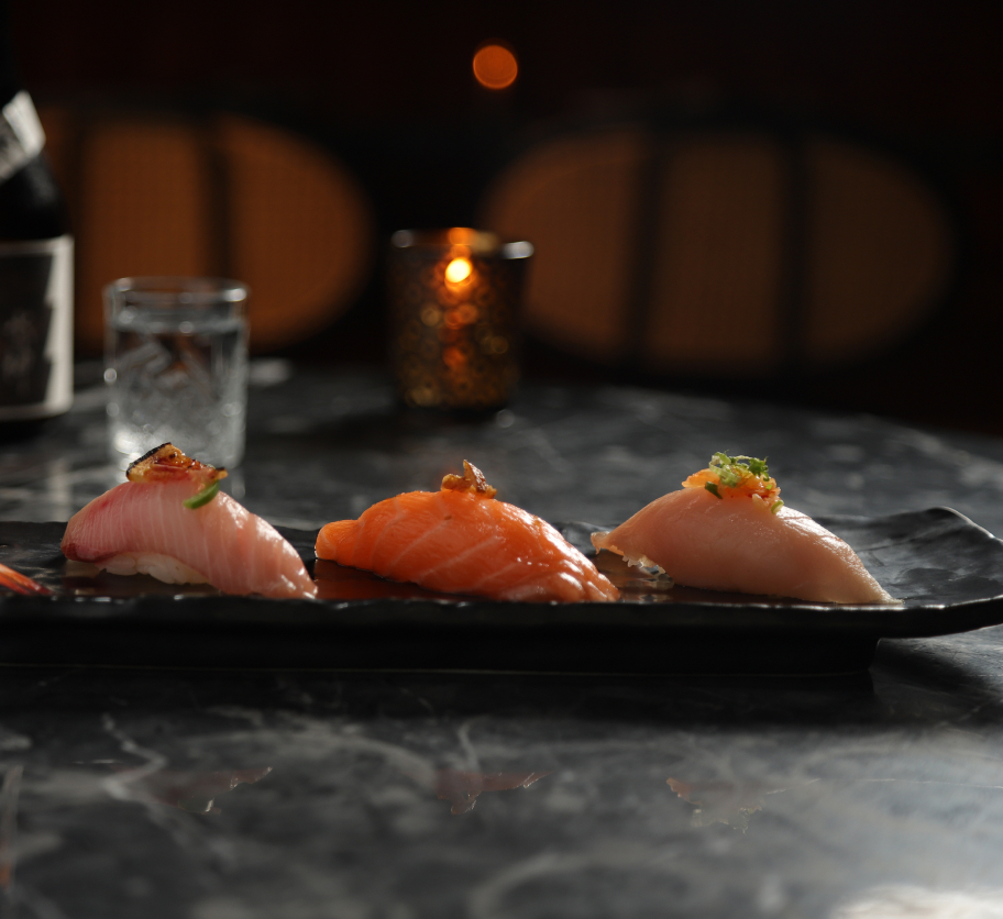 Fresh nigiri sushi served at The Venue in Palm Desert