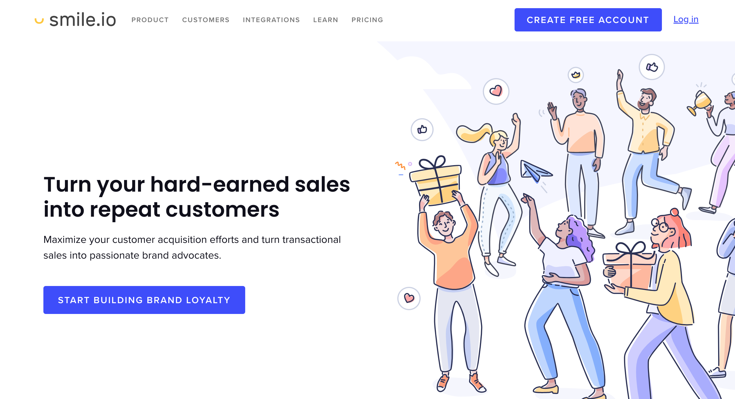 Diverse people celebrating customer loyalty and brand advocacy