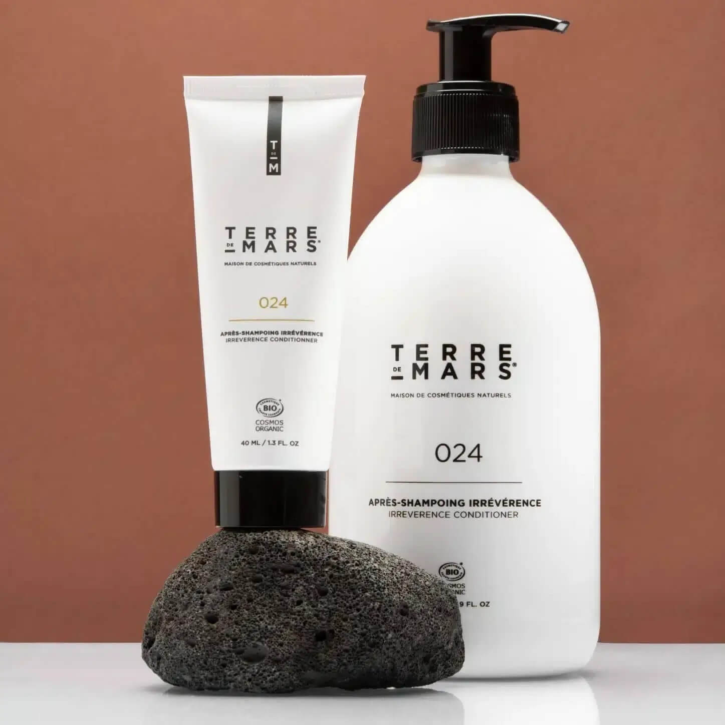 Terre de Mars natural hair care products with volcanic stone