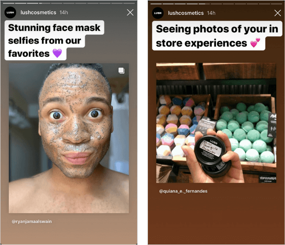 Person with face mask from Lush Cosmetics, smiling at camera