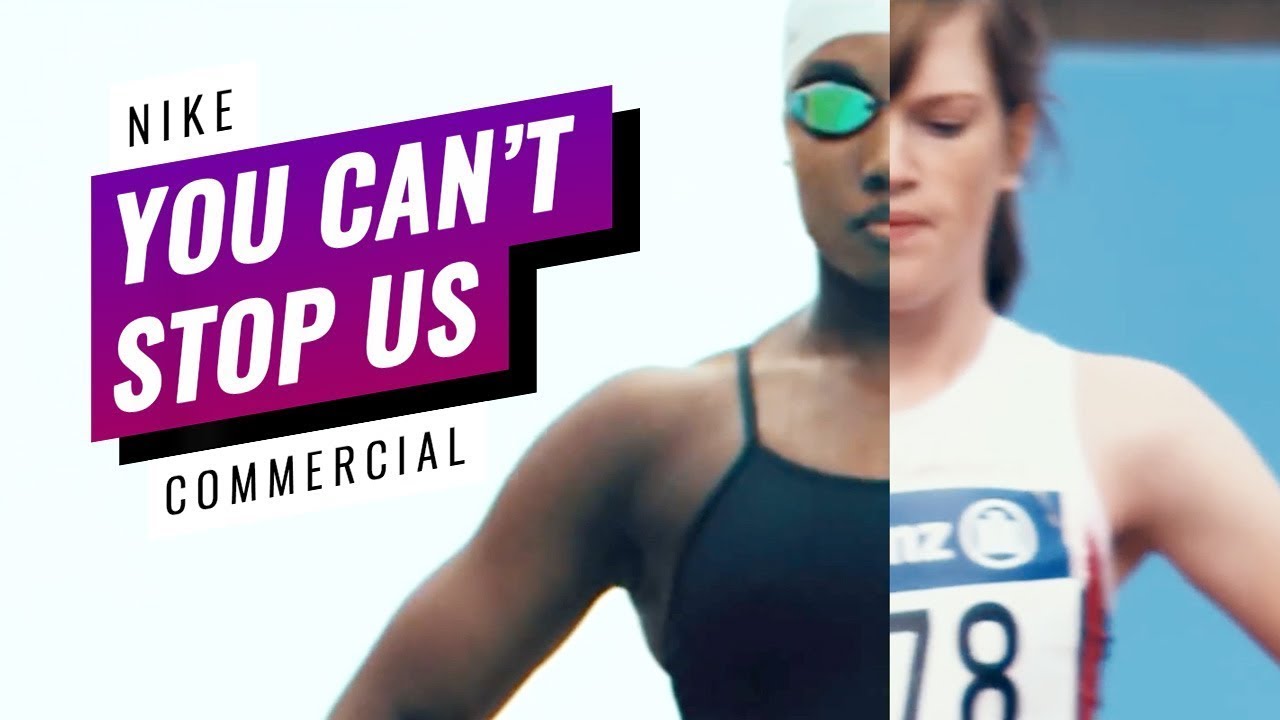 Nike commercial with athletes showing determination and empowerment