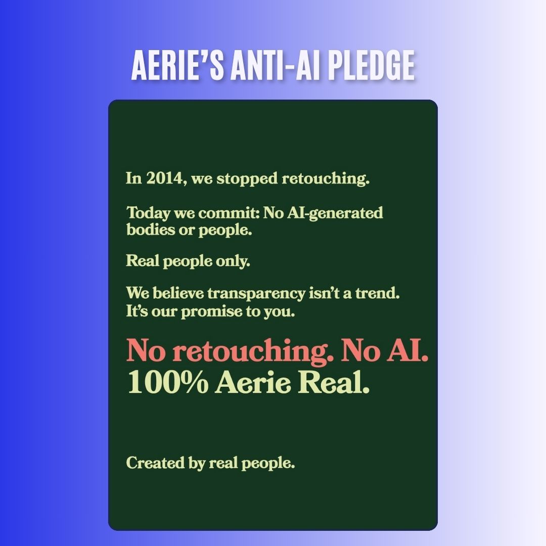 Aerie's anti-AI pledge promising no retouching and only real people