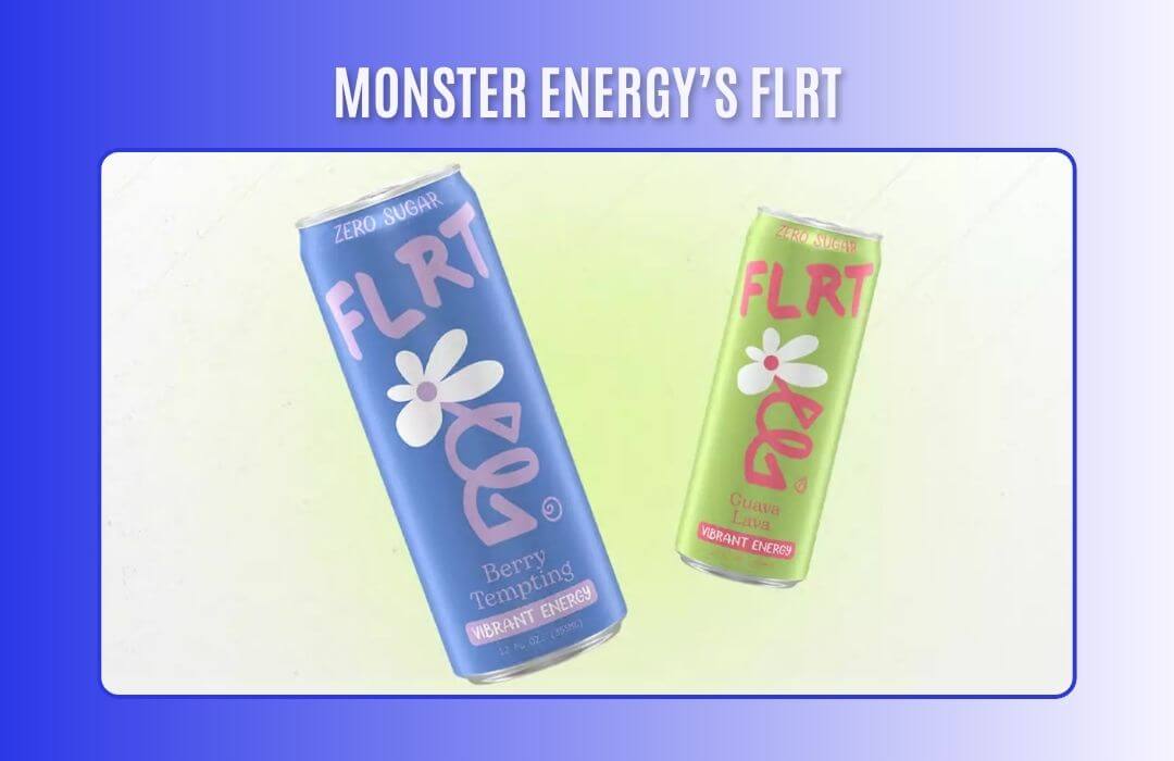 Two cans of Monster Energy's new FLRT drink for women.