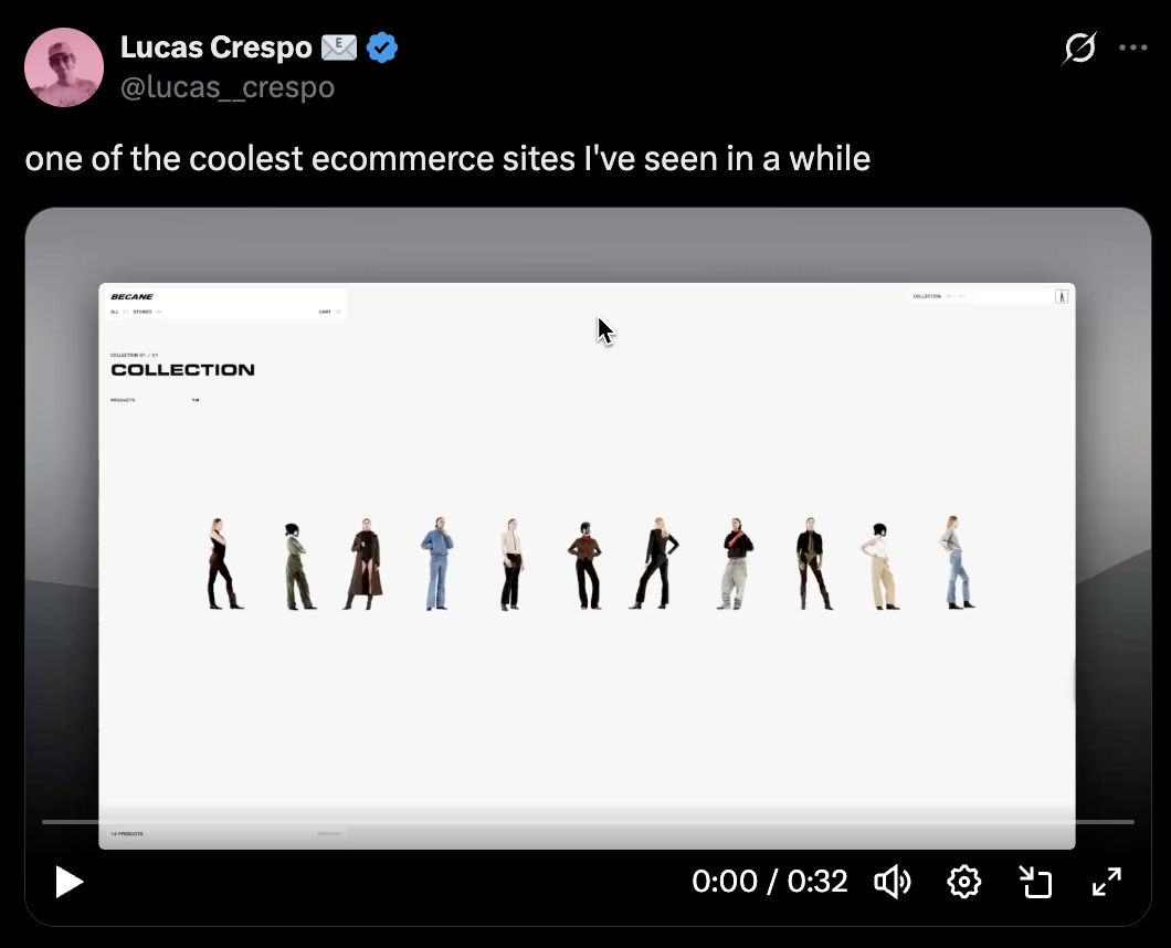 A tweet from Lucas Crespo