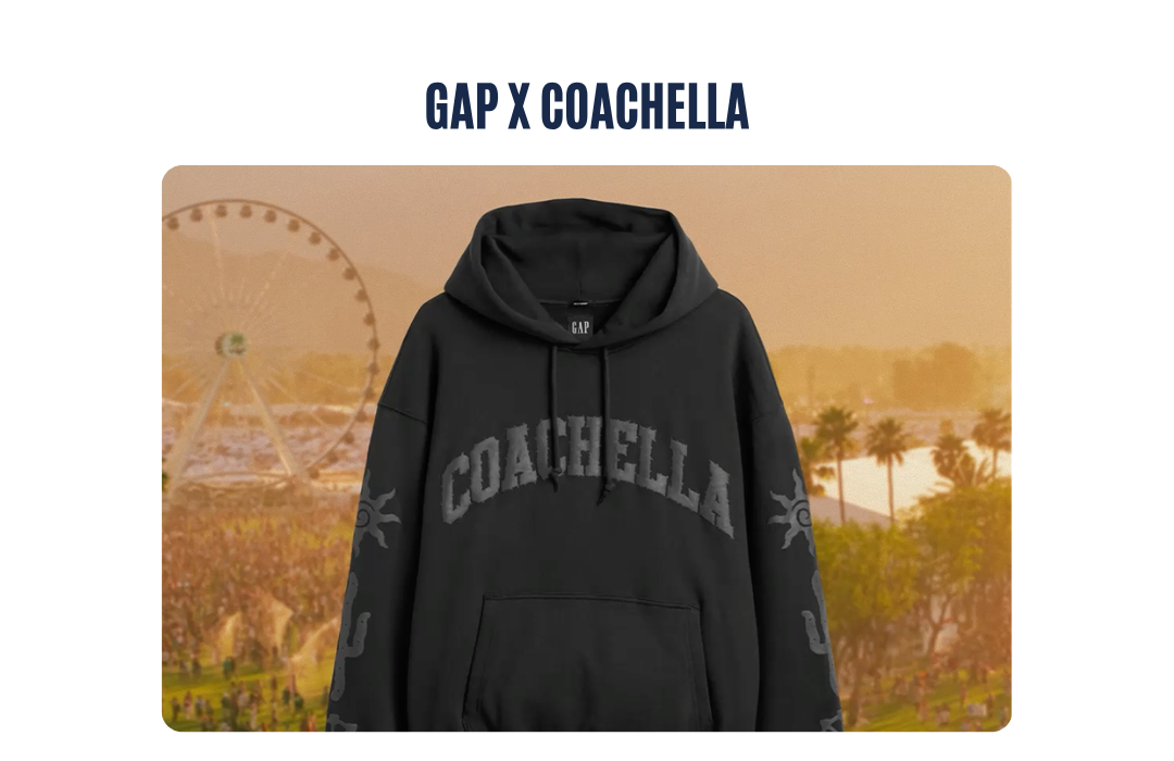 New Gap x Coachella partnership sweatshirt