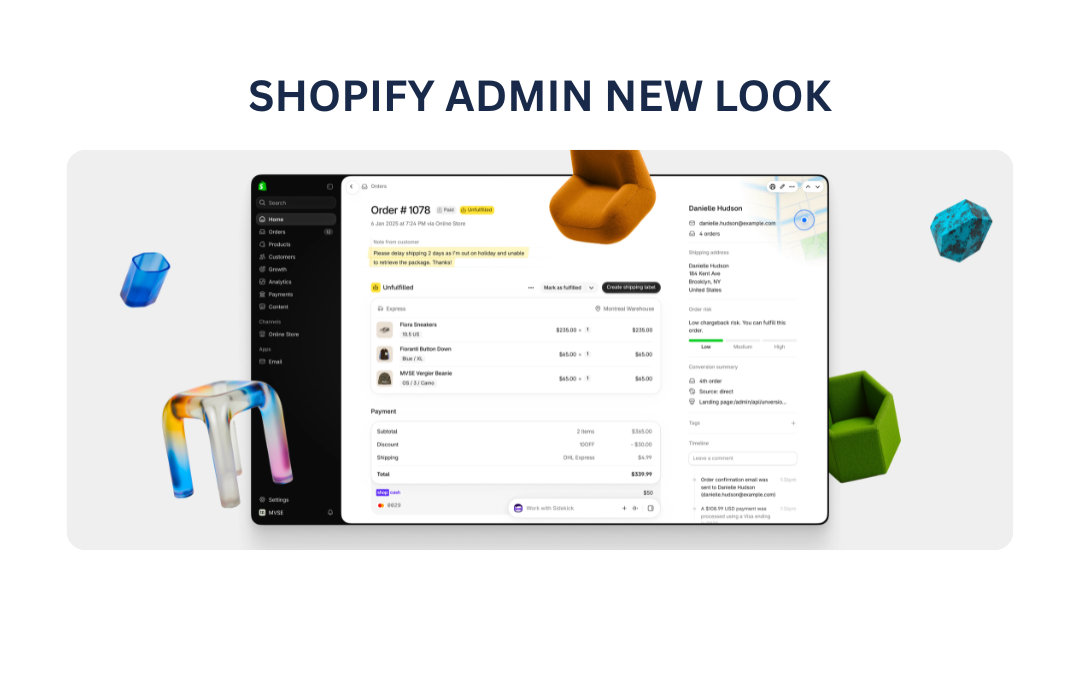 The Shopify admin has a new look