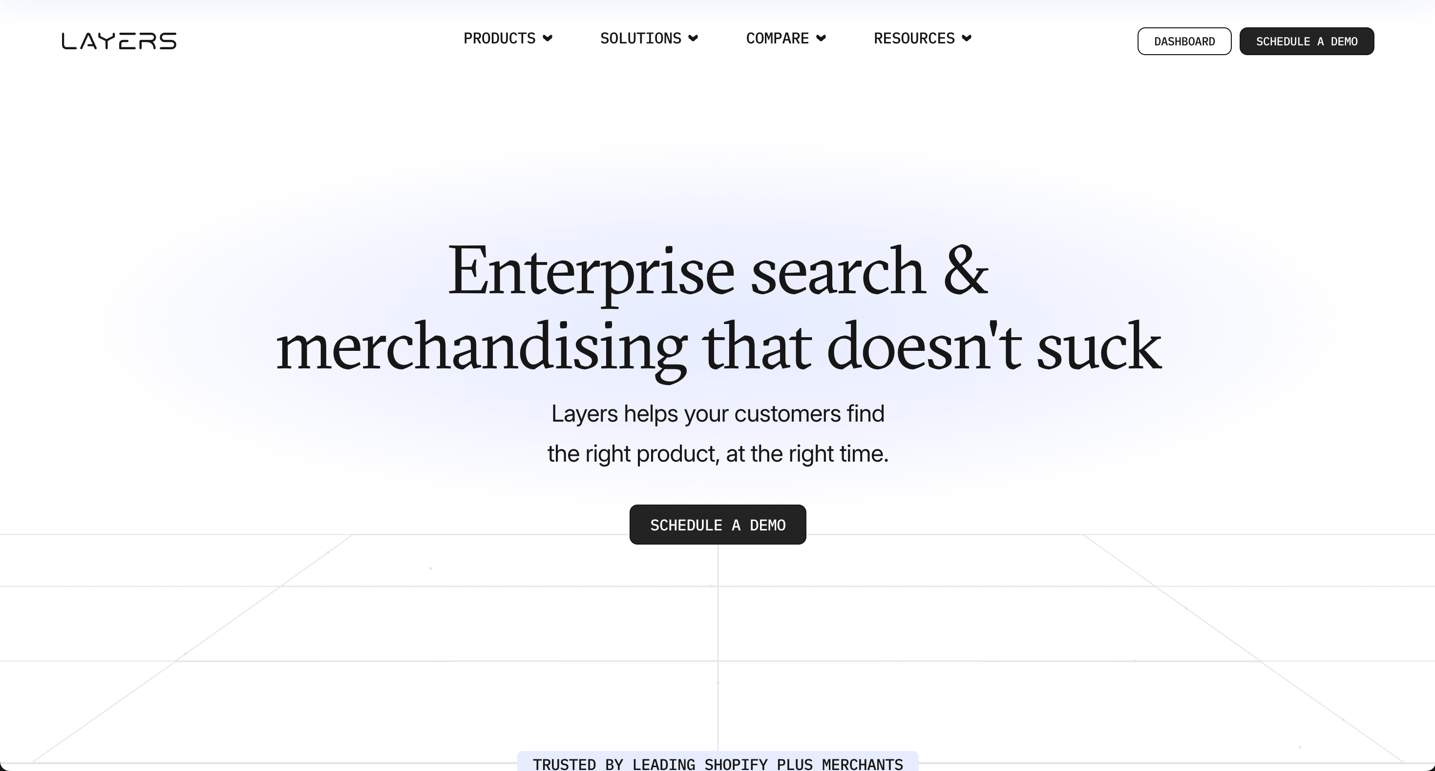 Layers website homepage