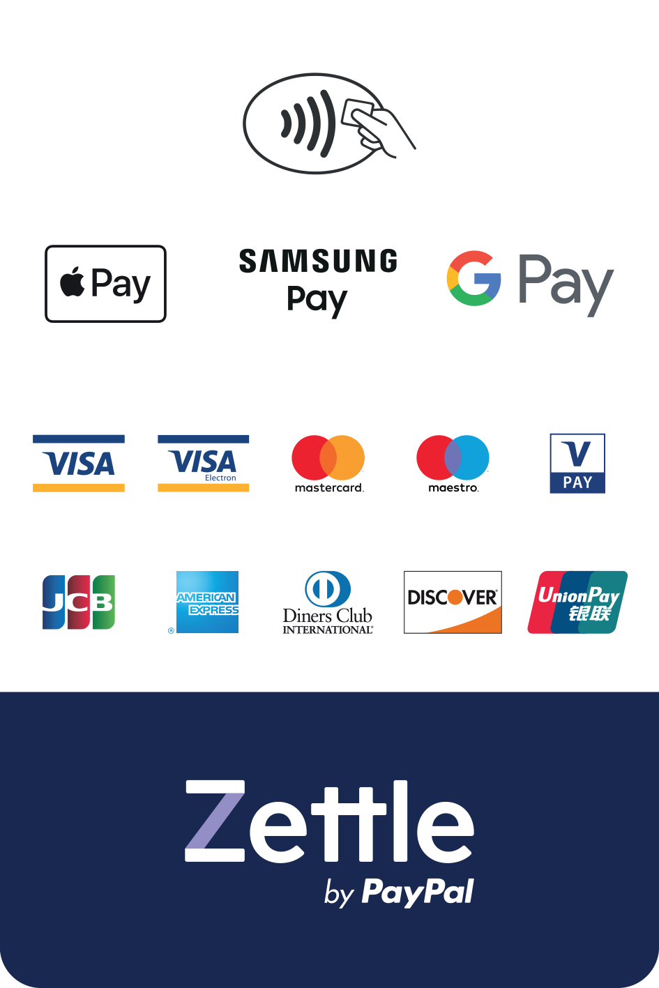 Zettle payment sticker