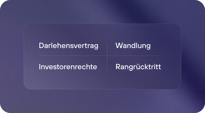 re:cap_Wandeldarlehensvertrag Bestandteile
