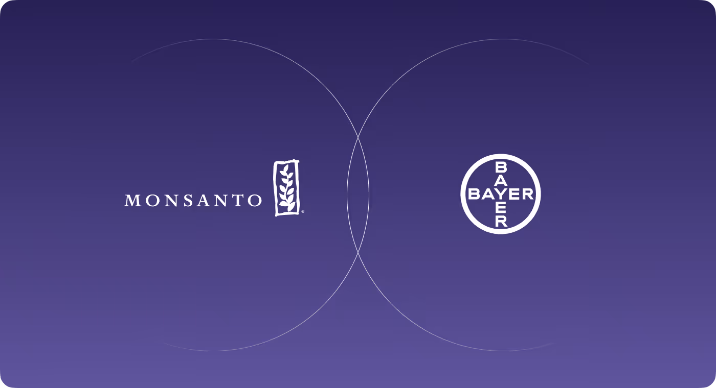 re:cap_M&A für KMU und Mittelstand Logo Monsanto und Bayer