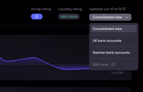 re:cap Help center change currency