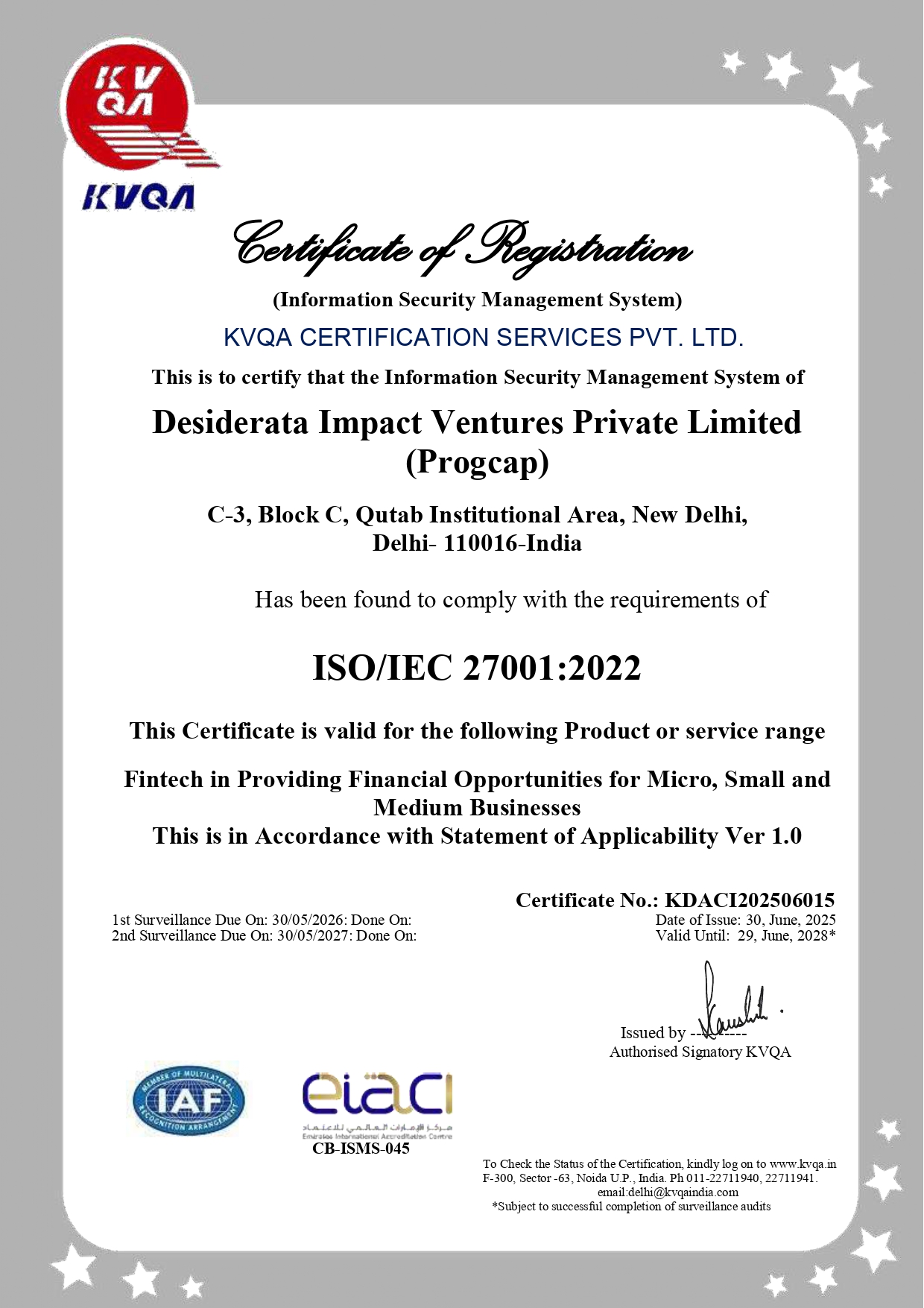 ISO/IEC 27001:2022 Certification