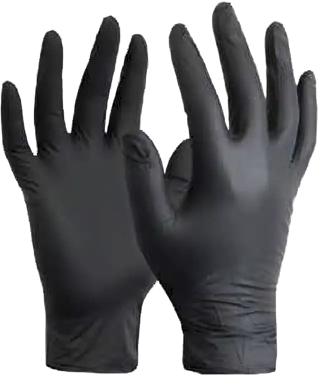 Vinyl Gloves Black, Blue, Clear