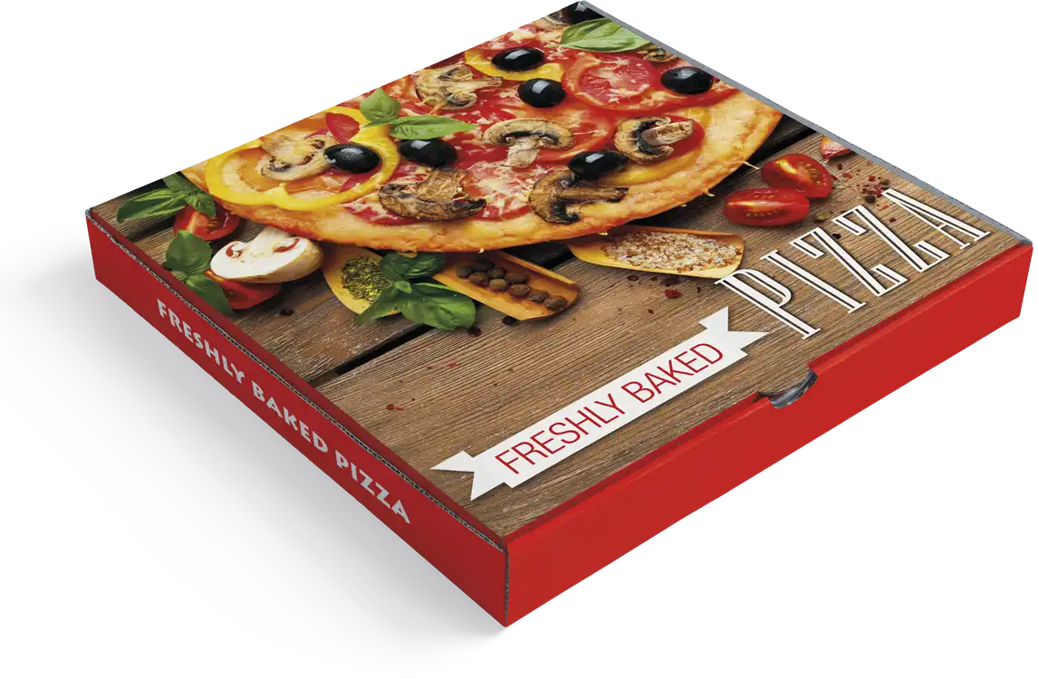 7" Red Pizza Box