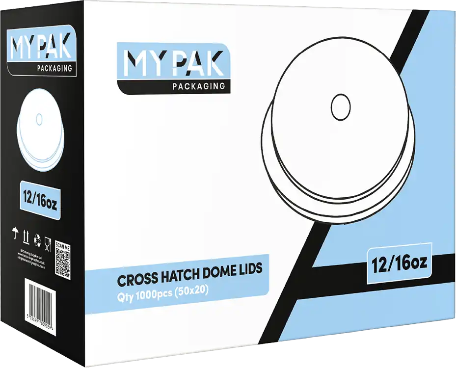 12 / 16oz Milkshake Cup Cross Hatch Dome Lids