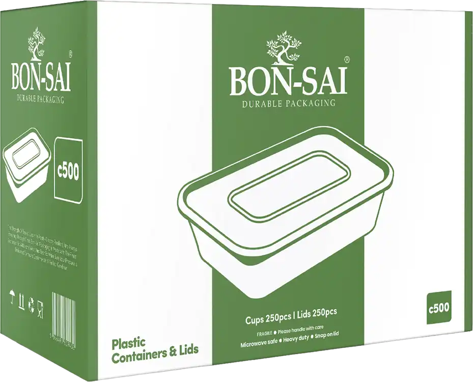 c500 Plastic Containers and Lids