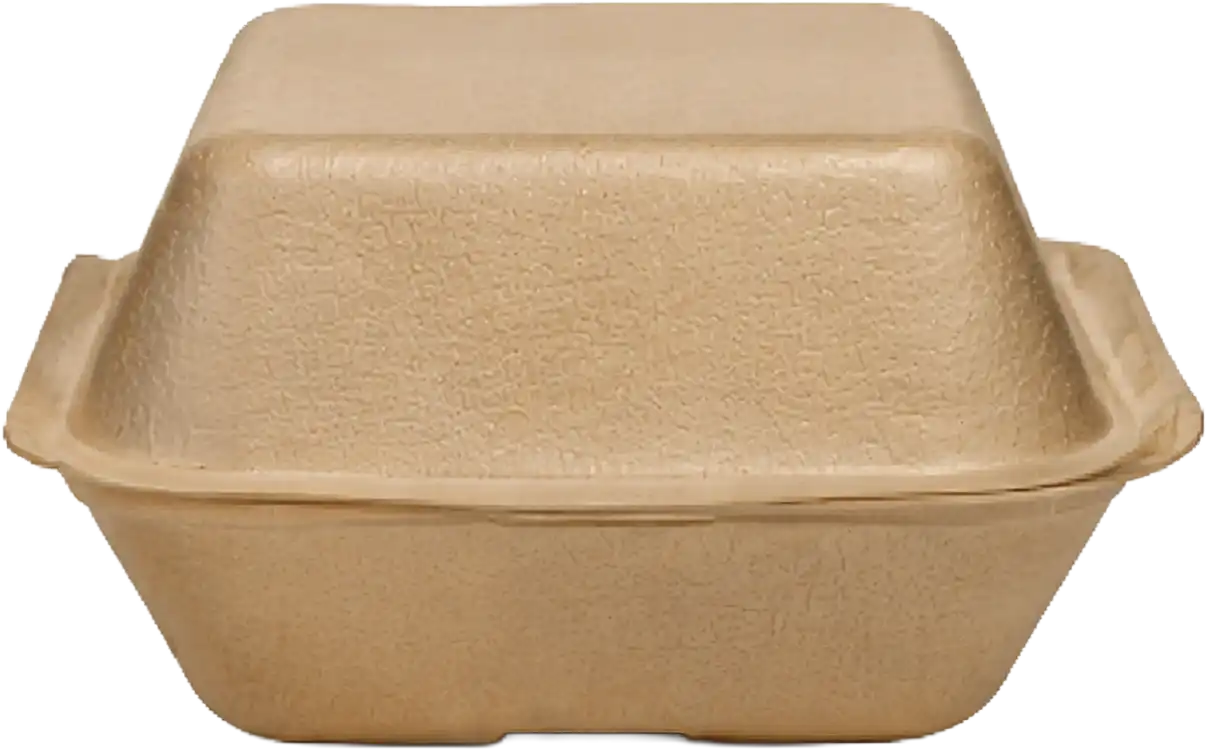 Mypak PP Eternity range Brown MP6 - Extruded Poly-Propylene Burger Boxes