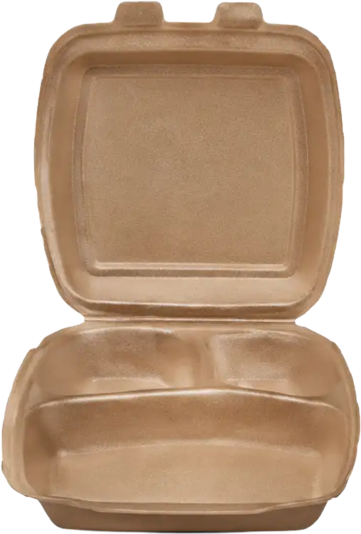 Mypak PP Eternity range BROWN MEAL TRAYS MP3 - Extruded Poly-Propylene Meal Trays