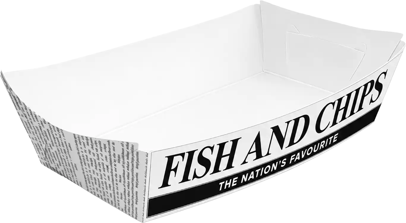 Mypak Medium Fish And Chips News Boat Tray - Corrugated Card