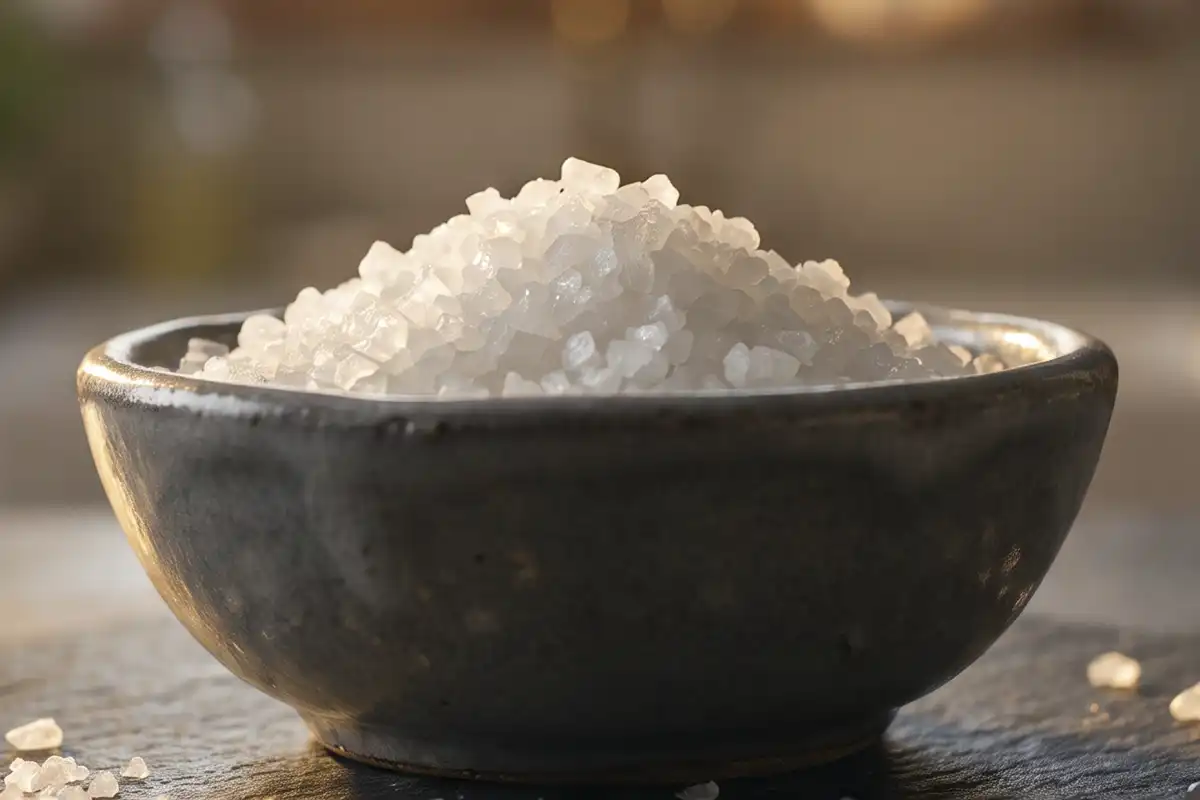 Tristal and Co sea salt crystals in a dish