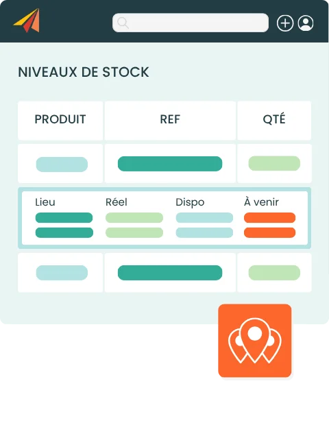 Suivez vos niveaux de stock par lieu